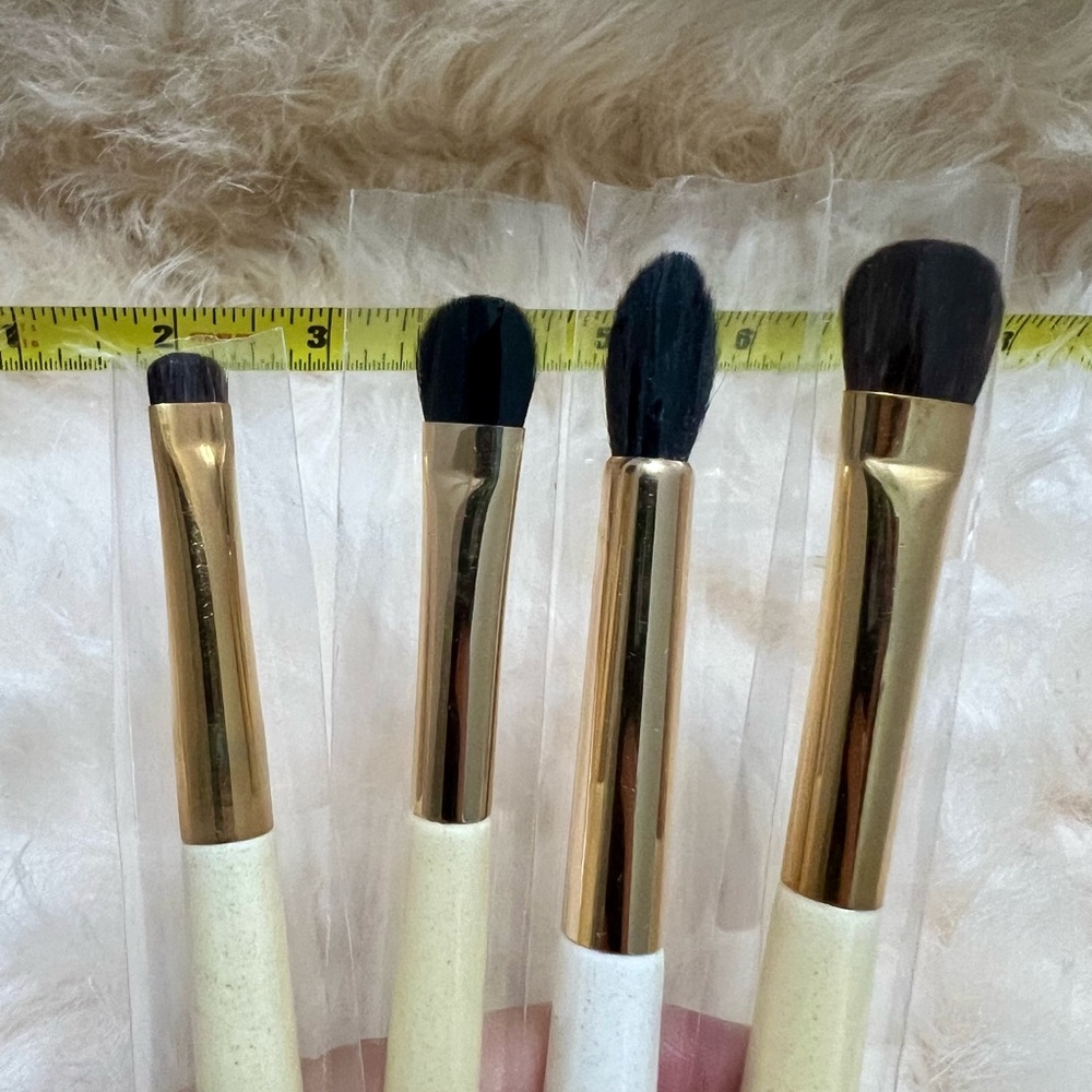 A set of four eyeshadow brushes